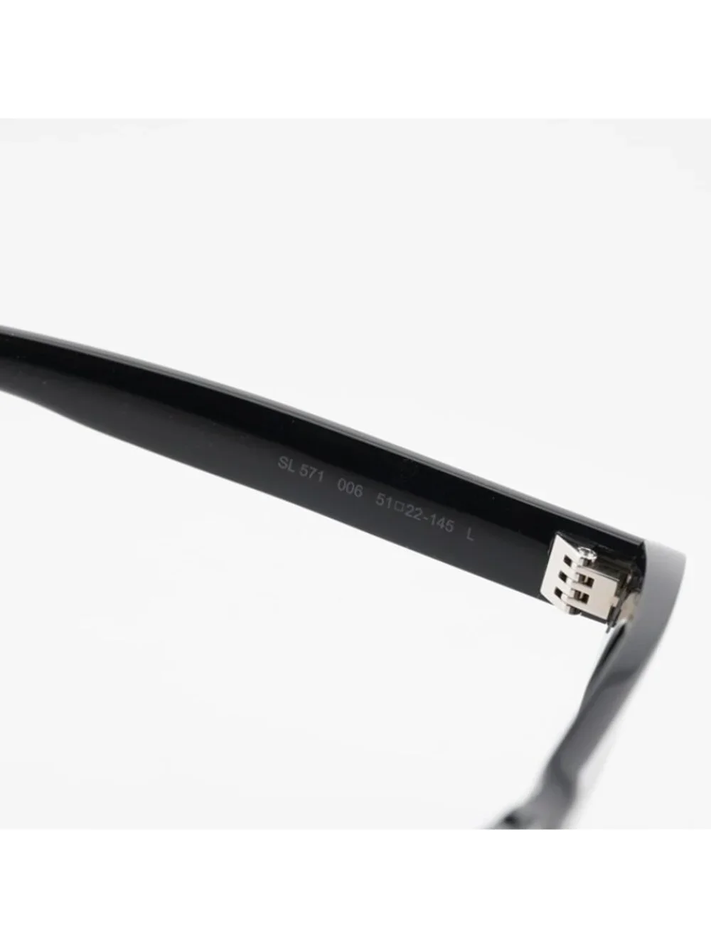 Saint Laurent SL571 006 Sunglasses Black Square Frame, Black Lenses